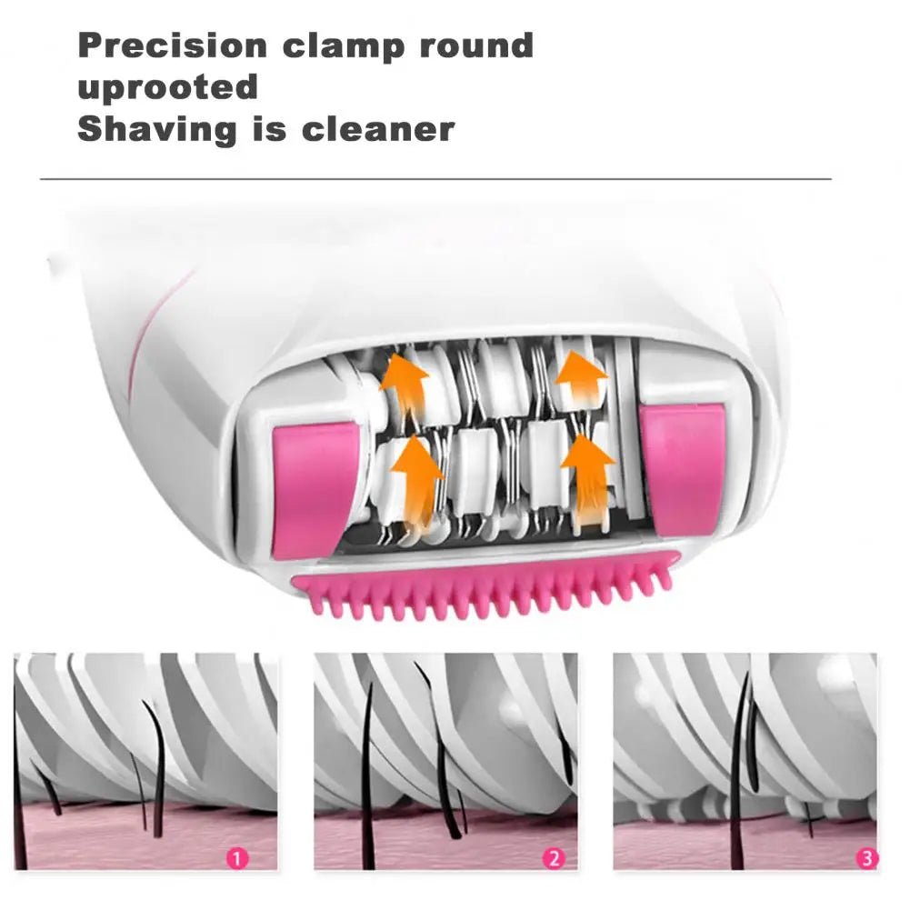 KM-189A Hair Epilator Electric Fast Rotating Detachable USB Rechargable Female Hair Trimmer for Women