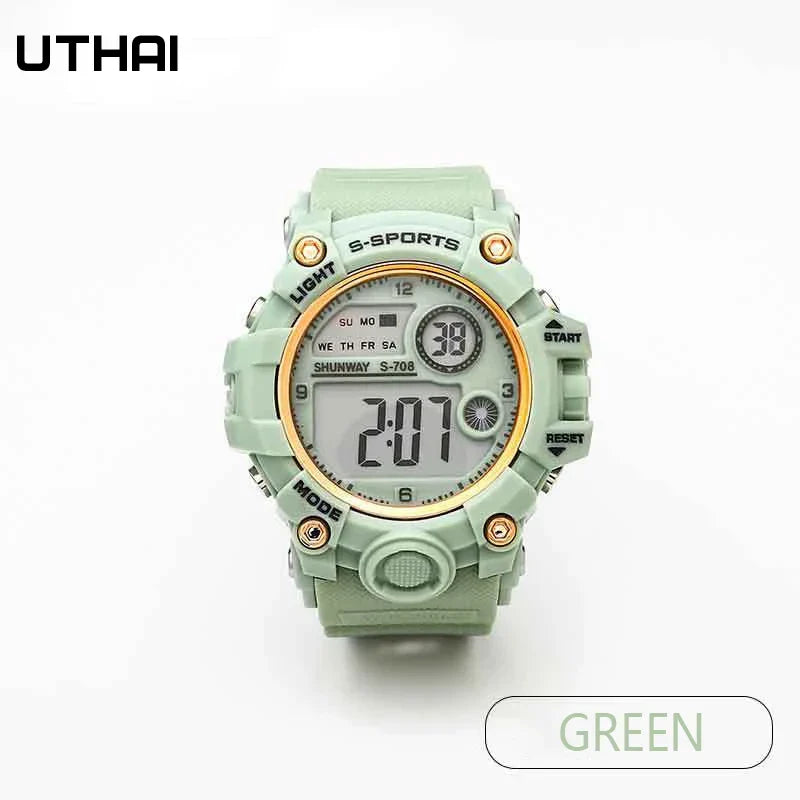 UTHAI CE133 New Children's Electronic Watch ins Jelly Sports Watch for Boy Girl Waterproof Alarm Clock Multifunctional Watch