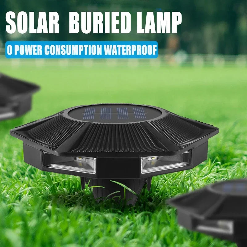 Super Bright Solar LED Ground Lamp Outdoor Garden Courtyard Pathway Lawn Decoration Buried Lamp IP65 Waterproof Atmosphere Light