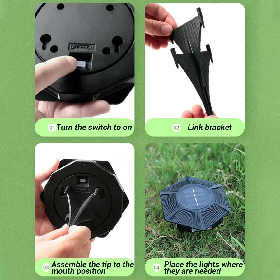 Super Bright Solar LED Ground Lamp Outdoor Garden Courtyard Pathway Lawn Decoration Buried Lamp IP65 Waterproof Atmosphere Light