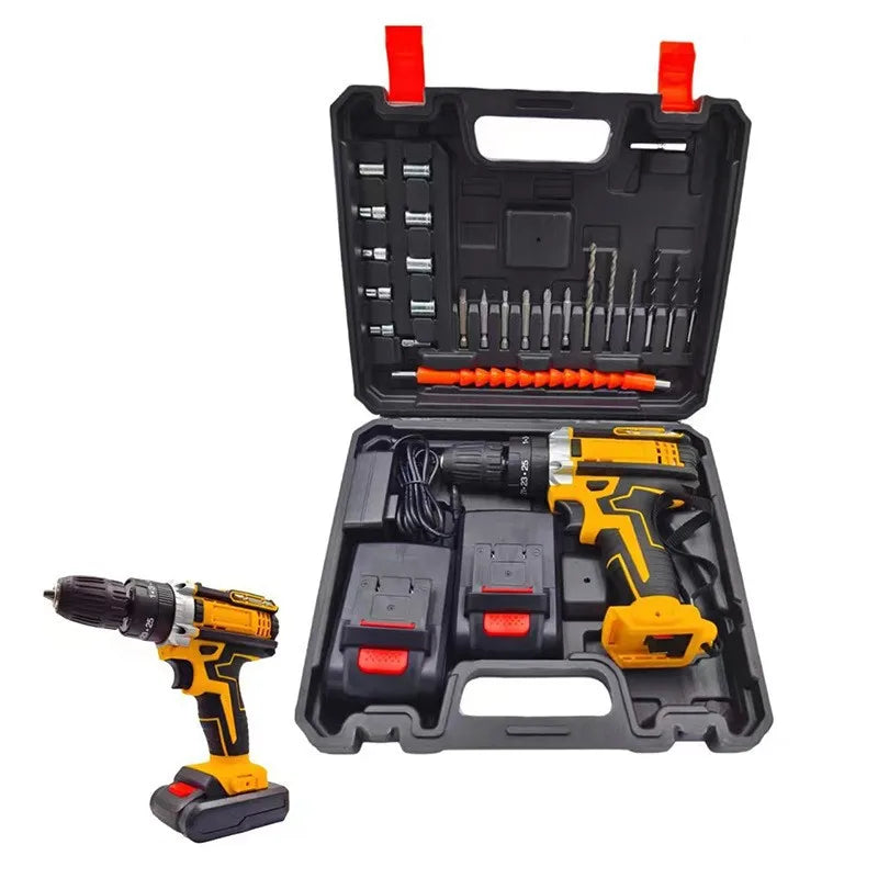Suitable for Hand drill new 10mm two-speed impact drill electric screwdriver set small steel cannon cross-border foreign trade p