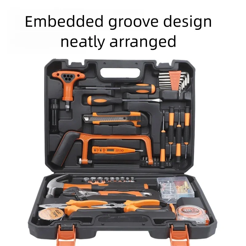 9-piece household and car hardware tool box set Small multi-function combination tool repair hand tool set