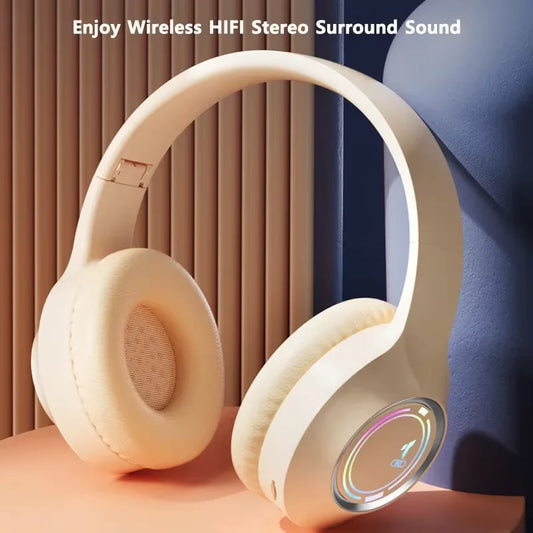 M3 प्रकाश उत्सर्जक ब्लुटुथ हेडसेट फोल्डिङ एलईडी कार्ड वायरलेस हेडसेट टाइप-सी चार्जिङ मल्टी-सीन युज गेम अफिस