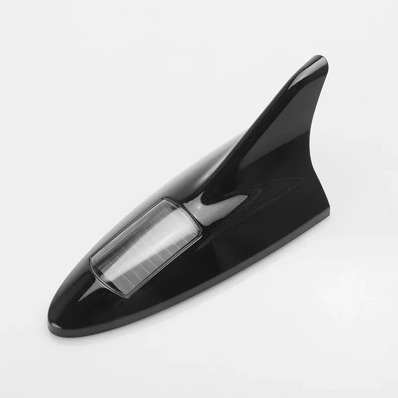Car Solar Charge LED Anti Collision Warning Light Car Shark Fin Antenna Roof Tail Modification Light Car Safety Warning Light