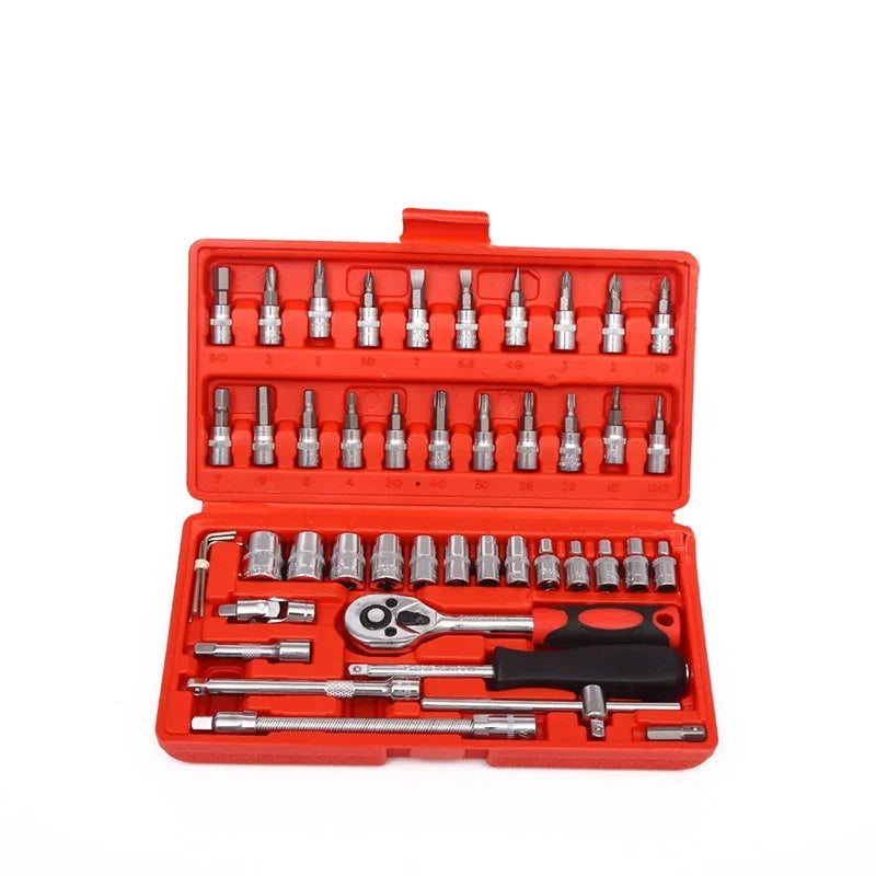 9-piece household and car hardware tool box set Small multi-function combination tool repair hand tool set