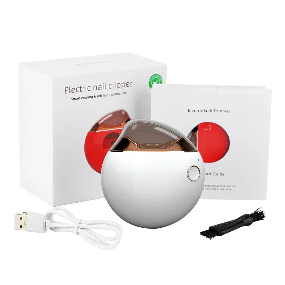 Electric Nail Clipper Automatic Nail Clipper Trimmer Cutter Nail Scissors Low Noise Anti-Splash Nail Machine Manicure Machine