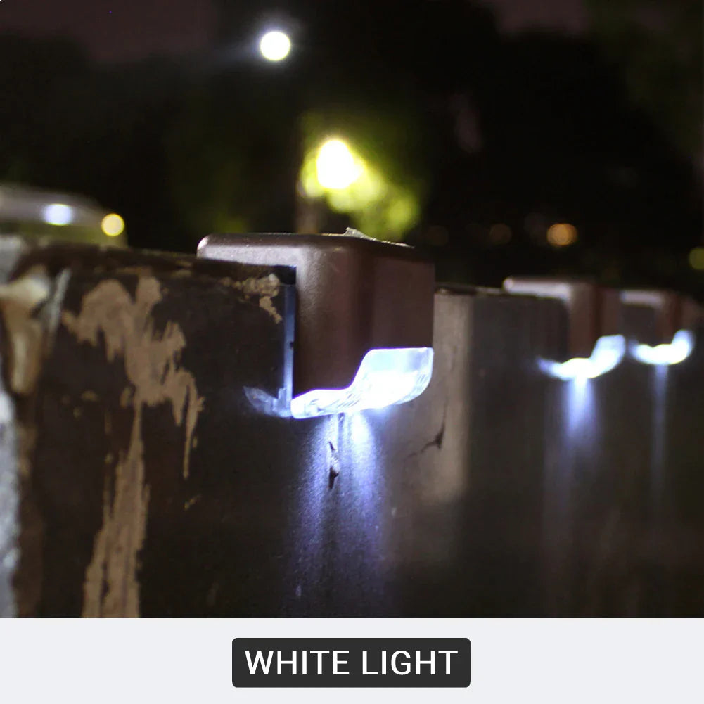 एलईडी सौर्य बत्तीहरू बाहिरी बगैंचा बत्तीहरू IP65 वाटरप्रूफ सौर्य स्टेप डेक लाइट बत्ती सूर्यको प्रकाश आँगन सजावट सौर्य बगैंचा बत्तीहरू